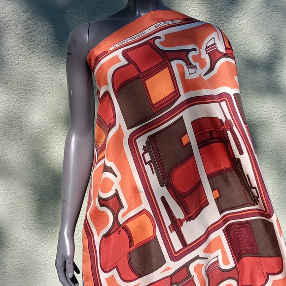 LES COUPES HERMES SCARF BY FRANCOISE DE LA PERRIERE REVERSIBLE OPERA SCARF/SHAWL - Picture 14 of 17